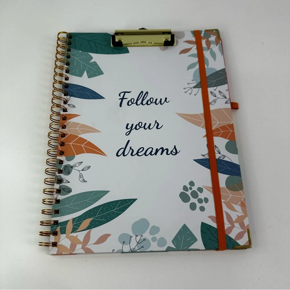 Kisdo Spiral Clipboard Folio With Pocketed Dividers 
